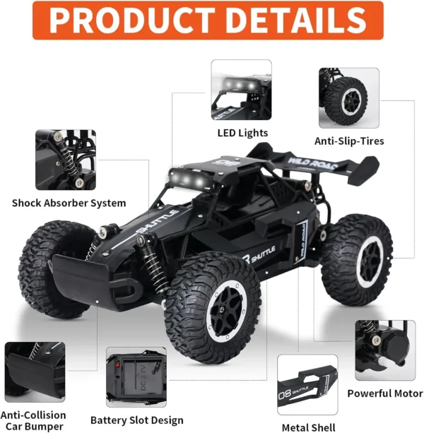 New 1:16 RC Car Remote Control Cars 2.4G Buggy Truck Drift Racing Climbing Off Road Vehicle Outdoor Toy Boy Kids Childrens Gifts - Image 3