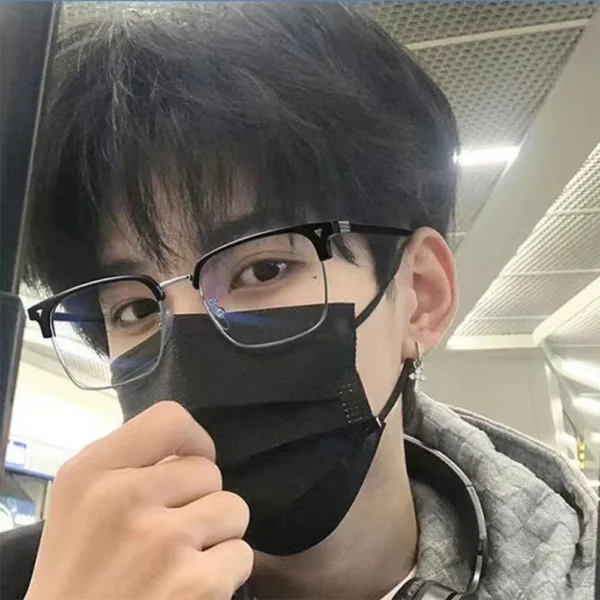 Man Photochromic Colored Glasses Half Frame Anti Blue Light Glasses Eye Protection Ultra Light Eyepiece Computer Goggles - Image 4