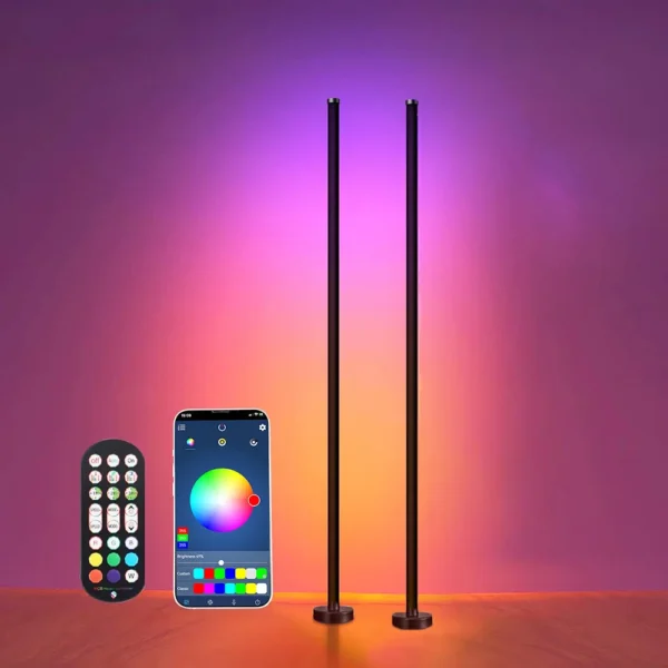Smart LED Floor Lamp RGB Remote & APP Control Music Sync Corner Lighting Timer Modern Mood Standing Lamp for Living Room Gaming - Image 7