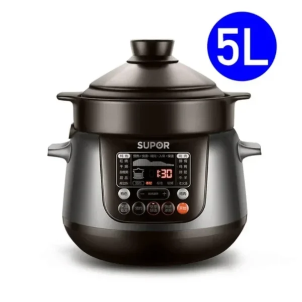 Electric Stew Pot Home Intelligent Automatic Soup Electric Casserole Purple Sand Ceramic Pot 3L4L5L Slow Cooker Crock Pan 220V - Image 9