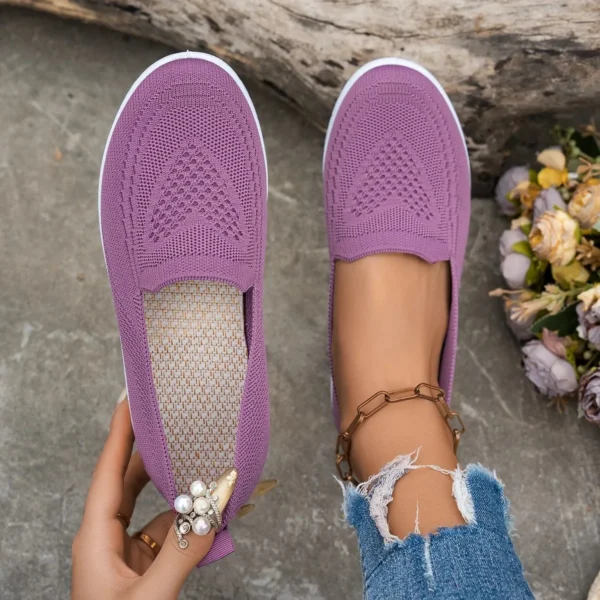 Summer New Women's Mesh Slip-On Casual Shoes Breathable Comfortable Fashionable One-Step Shoes Easy to Wear And off Shoes - Image 9