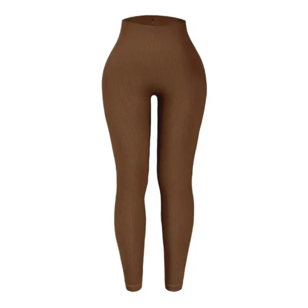 Women's seamless knitted thread yoga pants high waisted sports leggings hip lifting running training slimming and fashionable - Image 6