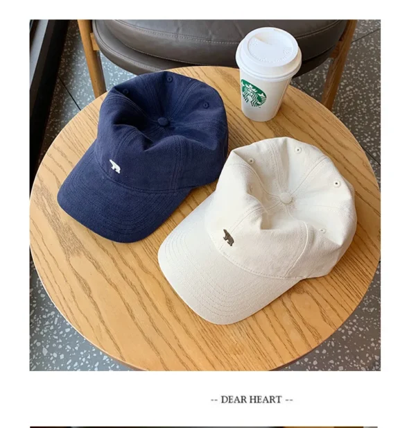 Stylish Bear Embroidered Baseball Cap Sun Protective Breathable Adjustable Ideal Casual Hat Men Women Unisex Baseball Cap - Image 5