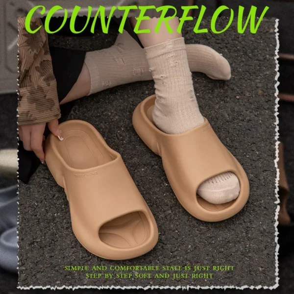New Asgard Men Summer New Slippers Fashion Thick Sole Outdoor Non-slip Beach Shoes Soft Cloud EVA Slides Casual Platform Sandals - Image 3