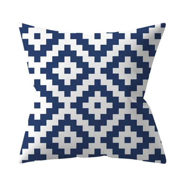 Navy Blue Mandala Nordic Geometric Pillowcase 45x45 Cushion Cover Decorative Pillow Sofa  Home Decor Polyester - Image 4