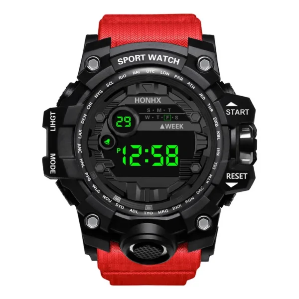 Y12 Men's Watches Big Dial LED Digital Watch Multifunction Men Sports Watch Alarm Clock Stopwatch Fitness Electronic Wristwatch - Image 8