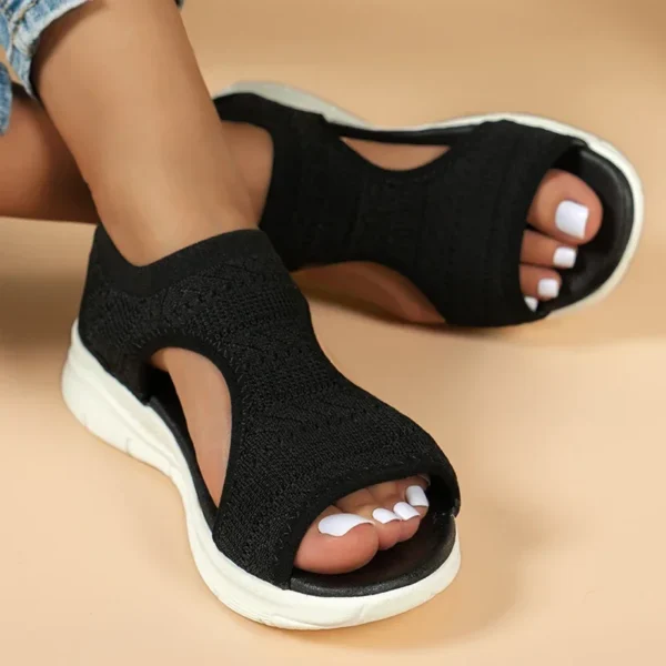 Women Sandals Open Toe Wedge Sandals Ladies Summer New Mesh Fish Platform Sandals Women Light Casual Shoes Women Zapatillas Muje - Image 6