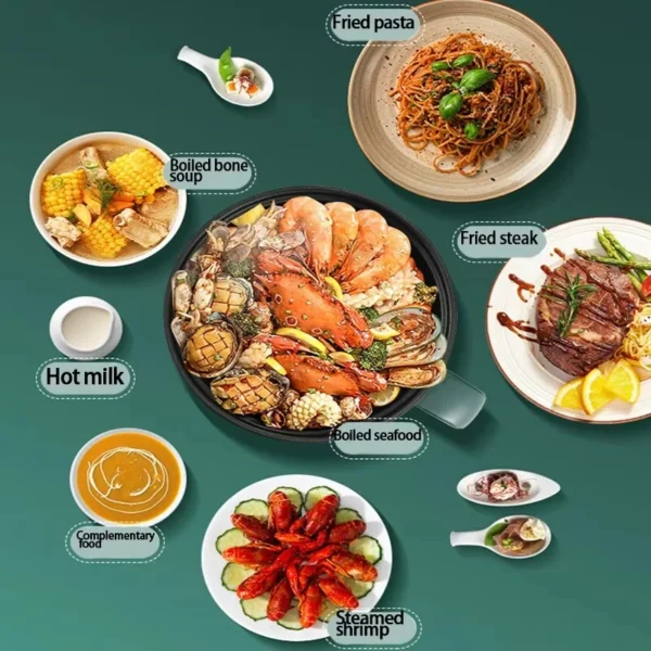 Capacity Mini Home Cooking Pot Multifunctional Rice Cooker Non Stick Pan Safety Material Potable Stockpot Utility Electrice - Image 5