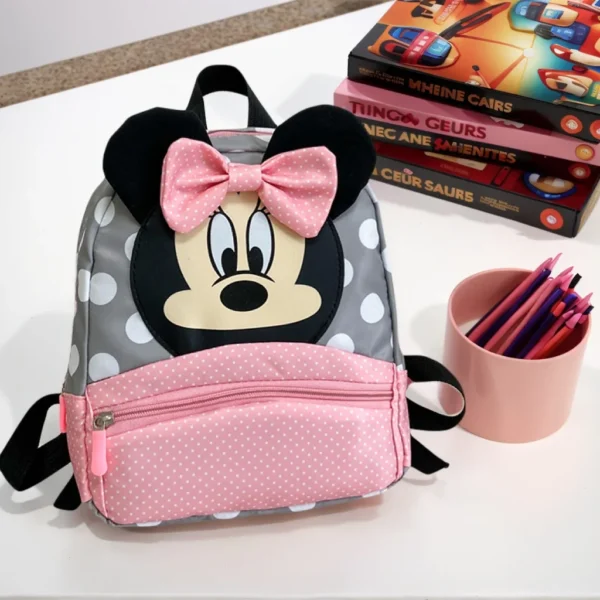 Disney New Backpack 2025 Minnie Schoolbag For Kids Cartoon Kindergarten Schoolbag Kawaii Pink Backpack As a Gift For Children - Image 5
