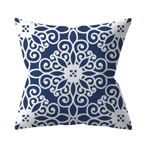 Navy Blue Mandala Nordic Geometric Pillowcase 45x45 Cushion Cover Decorative Pillow Sofa  Home Decor Polyester - Image 20