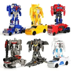 Home 45 Transformation Car Anime Robot Model One Step Deformation Robot Toy Kid Puzzle Toy Deformation Car Action Figure Model