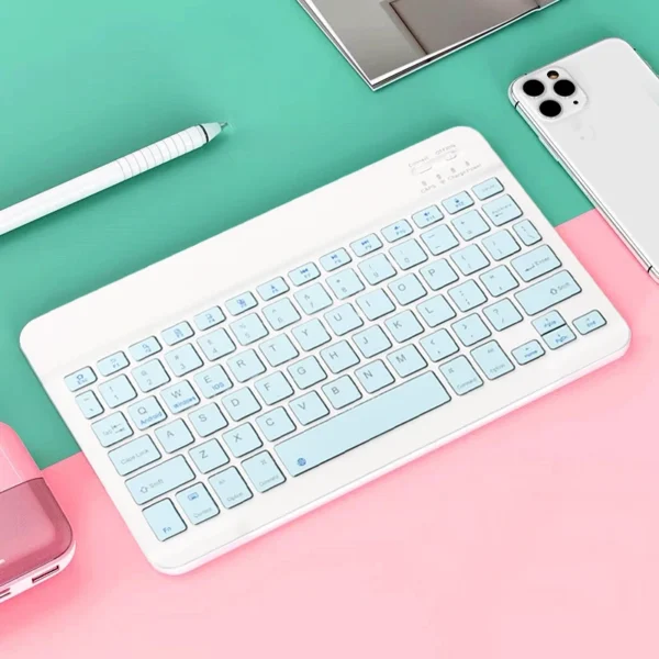 Bluetooth-Compatible Wireless Keyboard Rechargeable Wireless Gaming Keyboard For iOS Android Windows Smart Phone ipad PC Laptop - Image 7