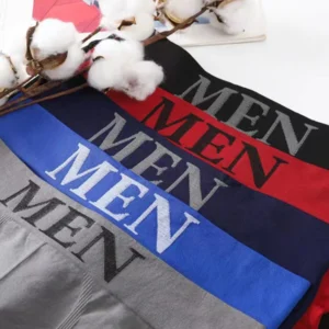 5 PCs Men's High Elastic Plain Color Comfortable Boxer Briefs Panties Breathable Pantyhose