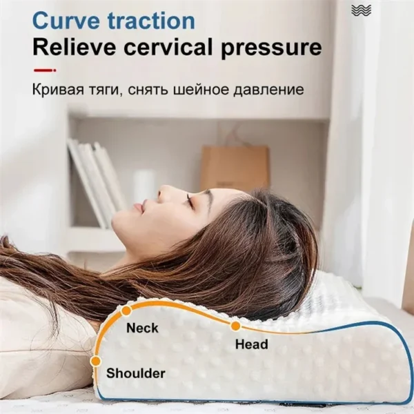 Long Pillow Memory Foam Bedding Pillow Neck Protection Slow Rebound Shaped Maternity Pillow For Sleeping Orthopedic Pillows - Image 5