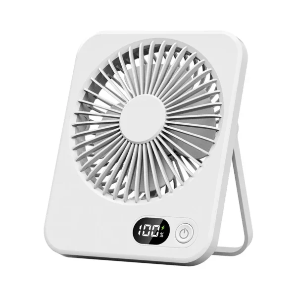 USB-C Desktop Mini Fan 5-Speed Adjustable Air Circulator Portable Standing Fan LED Display For Office Home Travel Dorm Quiet - Image 7