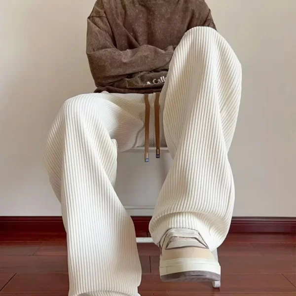 Corduroy Casual Pants For Men 2024 Spring Autumn New Style American Fit Loose Fit Leg Sweatpants Skin Sense Straight Leg Pants - Image 6