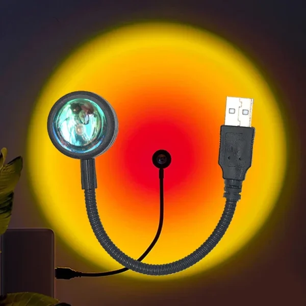 Drop Shipping USB Sunset Lamp LED Without Choice Mark Rainbow Neon Night Light Projector Photography Wall Atmosphere Lighting - Image 10