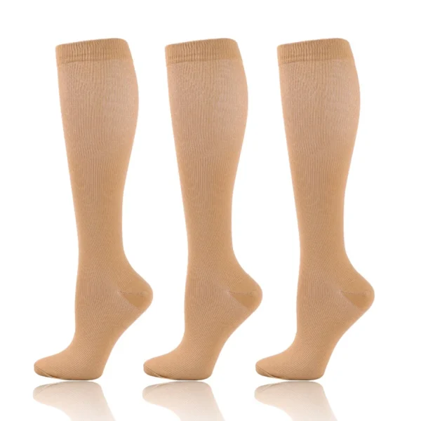 58 Styles 3 Pairs/Pack Compression Socks Knee High 30MmHg  Women Men Sports Socks Edema Diabetes Varicose Veins Running Socks - Image 38