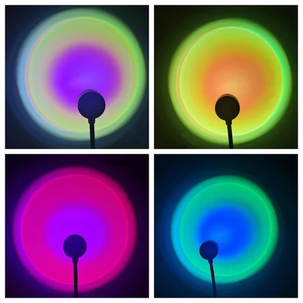 Drop Shipping USB Sunset Lamp LED Without Choice Mark Rainbow Neon Night Light Projector Photography Wall Atmosphere Lighting - Image 7