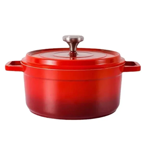 Enameled Steel Braiser W/Lid Crock Pot Stockpot - Image 7