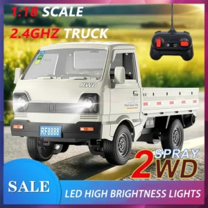 KF31 Remote Control Car 1:18 Scale 2.4GHz Drift Climbing Truck With Spray LED Lights Kids Boys Toys Gifts Indoor Outdoor Play
