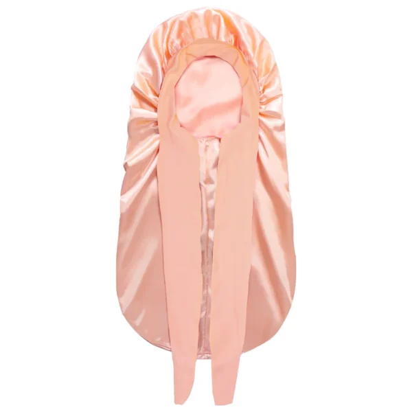 Extra Large Hair Long Silk Bonnet Cap With Elastic Satin Hair Band Comfortable Head Cover Night Sleep Hat For Sleeping Shower - Image 13