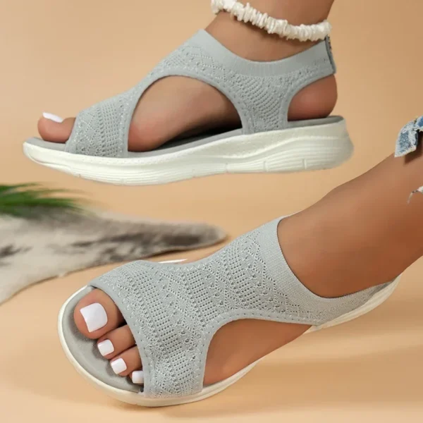 Women Sandals Open Toe Wedge Sandals Ladies Summer New Mesh Fish Platform Sandals Women Light Casual Shoes Women Zapatillas Muje - Image 5