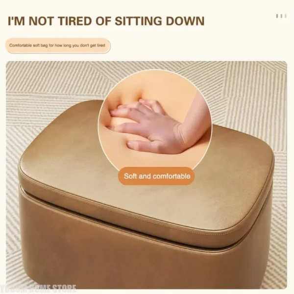 Modern Simple Organizer Stool Ottomans Creative Household Comfortable Sofa Upholstered Living Room Sofa Can Storage - Image 4