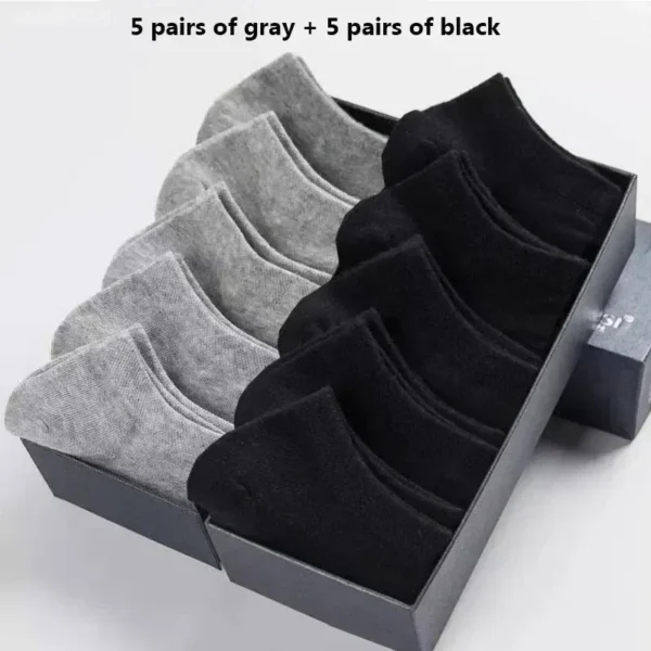 5/10 Pairs Women Socks Breathable Sports socks Solid Color Boat socks Comfortable Cotton AnkleSocks White Black - Image 8