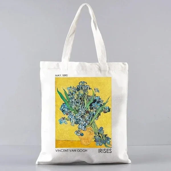 Vincent Van Gogh Capacious Tote Bag Casual Portable Shoulder Bag Lightweight Shopping Bag Reusable Canvas Bag Gift for Girls - Image 10