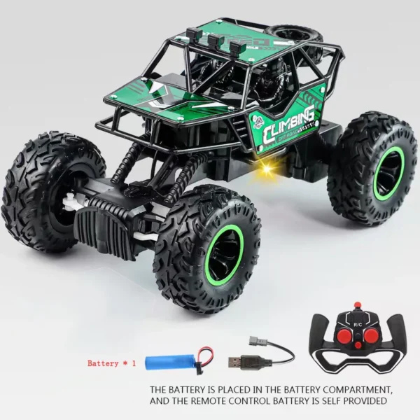 New RC Car 1:16 2WD with LED Light 2.4G 20KM/H High Speed Off-Road Climbing Remote Control Car Toy Gifts for Boys Girls Kids - Image 12