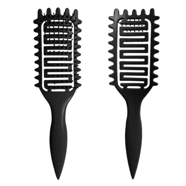 Curl Define Styling Brush Hollow Boar Bristle Detangling Hair Brush Tangled Hair Comb Shaping Defining Curls Hair Styling Tools - Image 10