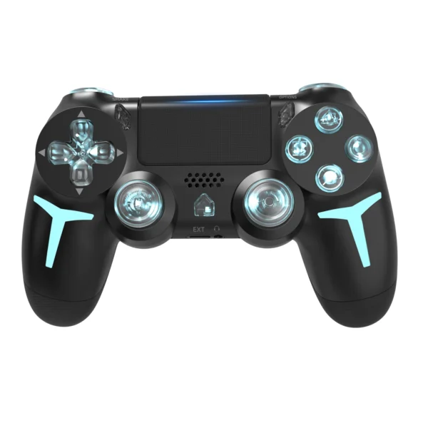 GAMINJA RGB Light Wireless Game Controller For PS4 PS3 Console Computer PC LED Bluetooth Gamepad 6-axis Gyroscope Dual Vibration - Image 7