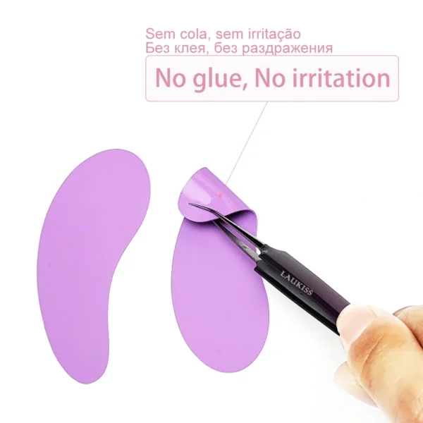 Hot 1Pair Reusable Under Eyelash Pads Silicone Stripe Lash Lift Eyelash Extension Eye Patches Under Eye Gel Patch Makeup Tools - Image 2