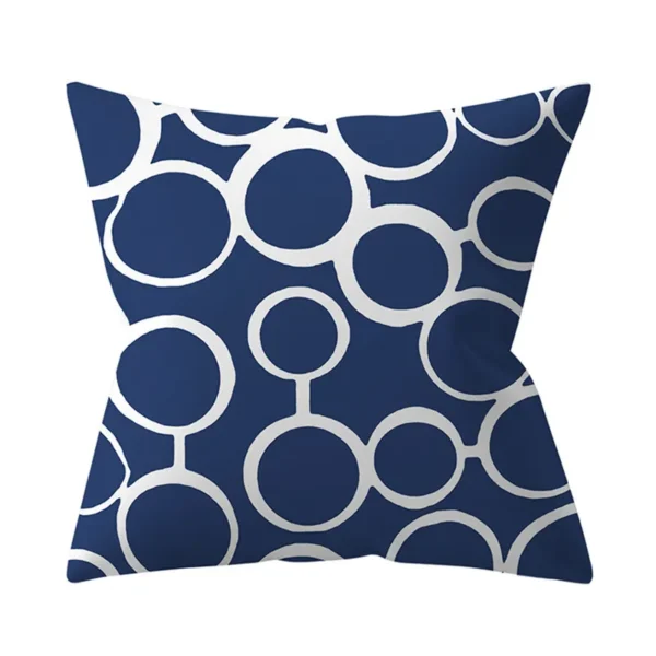 Navy Blue Mandala Nordic Geometric Pillowcase 45x45 Cushion Cover Decorative Pillow Sofa  Home Decor Polyester - Image 10