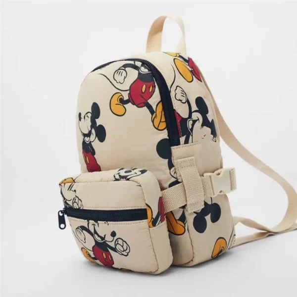 Disney Mickey Mouse Backpack Cartoon Large Capacity Nylon Lightweight Children's School Bag Small Bag Detachable Birthday Gift - Image 3