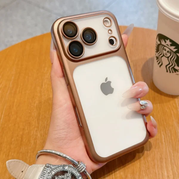 17 ProMax Electroplating Large Window Matte Case For iPhone 17Pro 17 Air Max Ultra Thin Transparent PC Hard Cover with Lens Film - Image 11