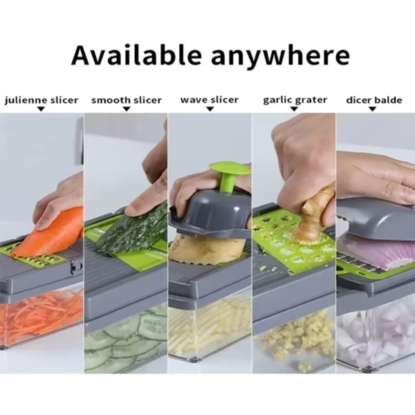 14/16 IN 1 Slicer Vegetable Food Chopper Vegetable Cutter Tomato Carrot Grater Cheese French Onion Shredders Kitchen Tool - Image 6