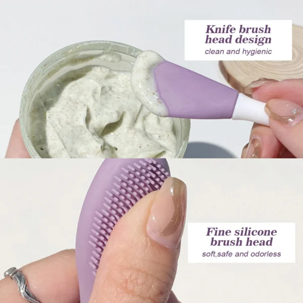 IMAGIC Silicone Facial Cleansing & Mask Brush 2 In1 Facial Skin Care Scrub Exfoliator Scrub Pore Blackhead Deep Cleaning Tools - Image 4