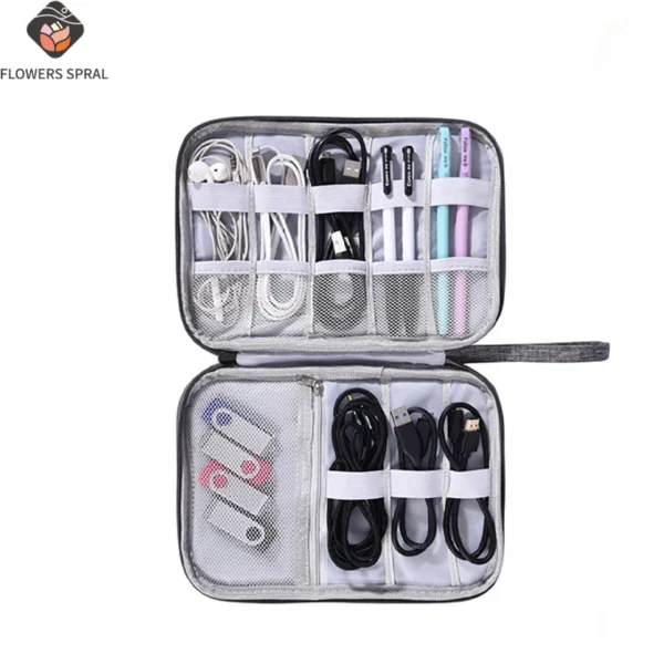 1 Waterproof Digital Accessory Storage Bag, USB Flash Drive Portable Storage Bag, Data Cable, Charger Digital Storage Bag