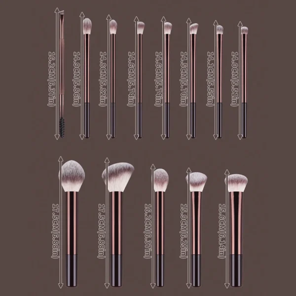13PCS Makeup Brush Set Foundation Concealer Powder Eyeshadow Blush Brush Kabuki Blending Cosmetic Beauty Tool for Face - Image 4