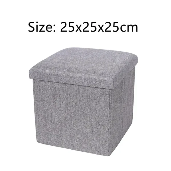 Multifunctional Folding Storage Stool, Foldable Foot Rest Stool, Large Capacity Organizer Stool, Collapsible Storage Ottoman Box - Image 11