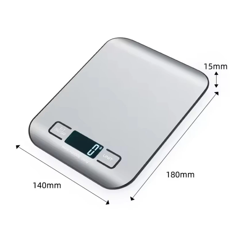 Digital Kitchen Scale LED Display 5kg/1g Stainless Steel Panel Electronic Scales Home Jewelry Food Snacks Weighing Baking Tools 6 Digital Kitchen Scale LED Display 5kg/1g Stainless Steel Panel Electronic Scales Home Jewelry Food Snacks Weighing Baking Tools - Image 6