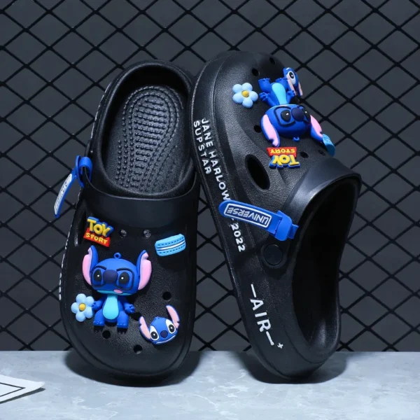 Hot Disney Stitch Breathable Lightweight Comfortable Wading Beach Couple Slippers Breathable Jelly Garden Hollowout Eva Gift - Image 7