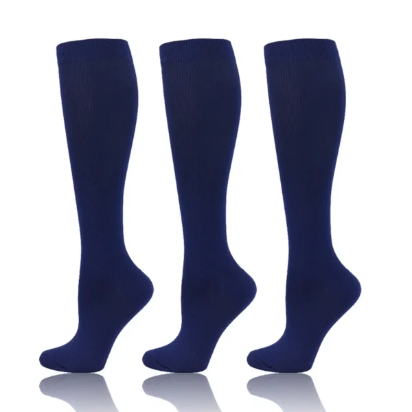 58 Styles 3 Pairs/Pack Compression Socks Knee High 30MmHg  Women Men Sports Socks Edema Diabetes Varicose Veins Running Socks - Image 60
