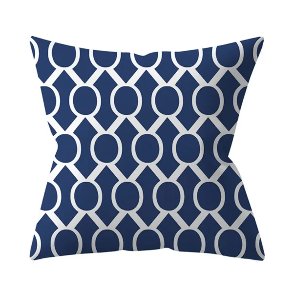 Navy Blue Mandala Nordic Geometric Pillowcase 45x45 Cushion Cover Decorative Pillow Sofa  Home Decor Polyester - Image 29