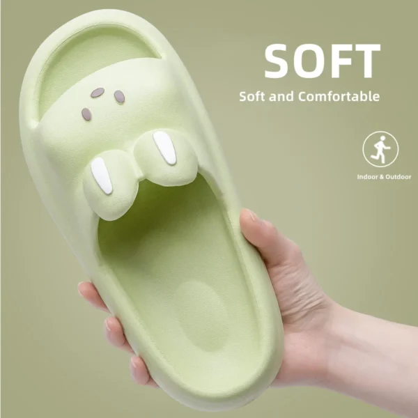 Cartoon Rabbit Slippers Soft Thick Sole Cute Slides Women Men Couples Summer Beach Sandals Bathroom Shower Non Slip Shoes - Image 3