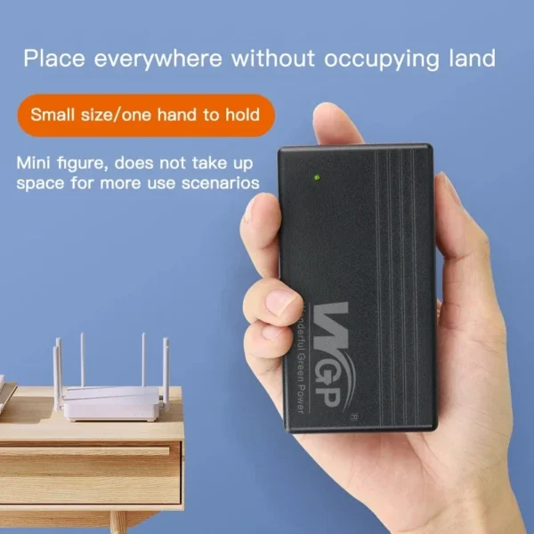Portable Mini 7800mAh UPS DC Battery Backup for 12V Devices, Ideal for Router, Modem, and WiFi, 2A Output, Compact Design, - Image 2