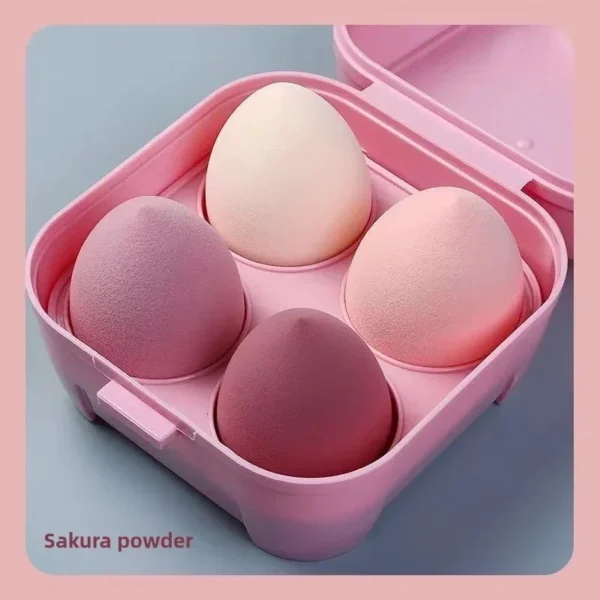 4-Pack Multifunctional Beauty Blenders, for Foundation, Cream & Liquid Cosmetics, Ultra-Soft Makeup Sponges with Storage Case - Image 16