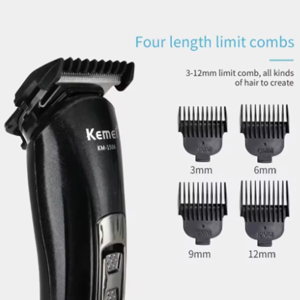 Kemei KM-1506 3 in 1 Electric Shaver Hair cutting Charging Hair trimmer Electric Rechargeable Nose Professional Shaving Machine 4 Kemei KM-1506 3 in 1 Electric Shaver Hair cutting Charging Hair trimmer Electric Rechargeable Nose Professional Shaving Machine - Image 4
